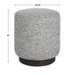 Avila - Tweed Round Ottoman - Silver
