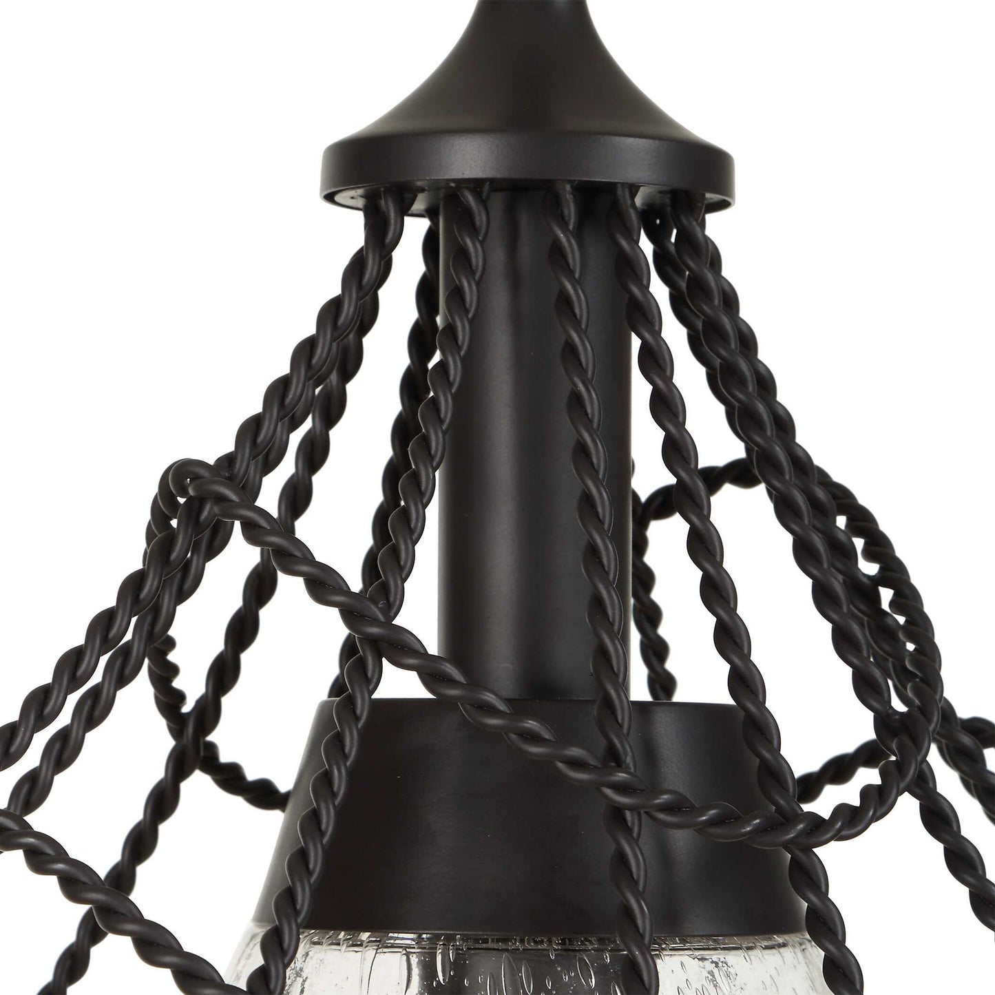Whirlwind - 1 Light Indoor-Outdoor Pendant - Dark Bronze