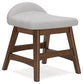 Lyncott - Home Office Desk Chair - Light Gray / Brown