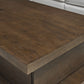 Athens - Rectangular Coffee Table With Casters - Chocolate Brown