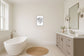 "Quirky Restroom Reminder" Canvas In Frame - Black / White