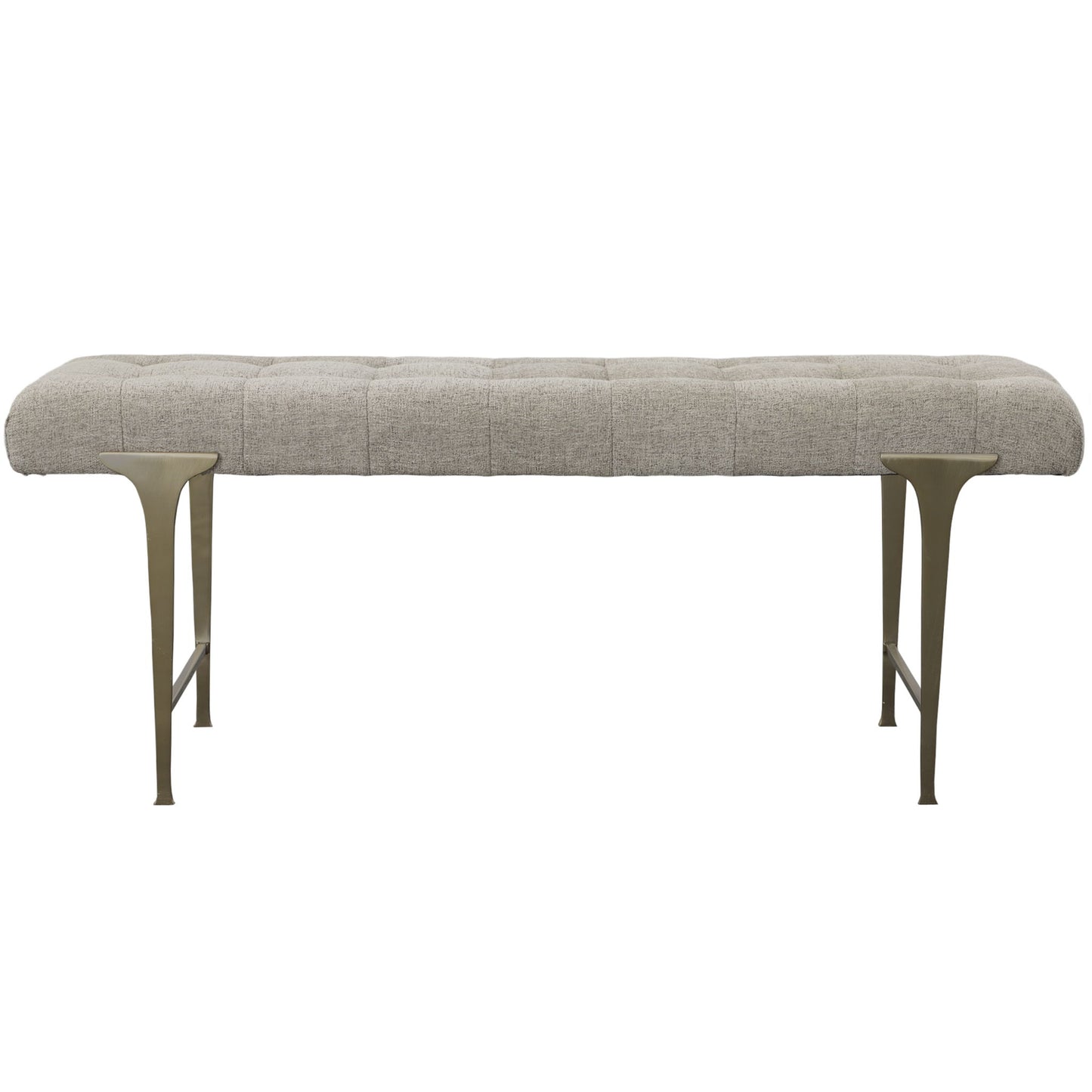 Imperial - Upholstered Gray Bench