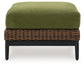 Horizon Hall - Ottoman With Cushion - Brown / Green