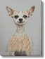 Pearl-Clad Pup Portrait - 30" x 40" Framed Wall Art - Gray