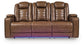 Gruaro - Power Reclining Sofa With Adjustable Headrest - Amber