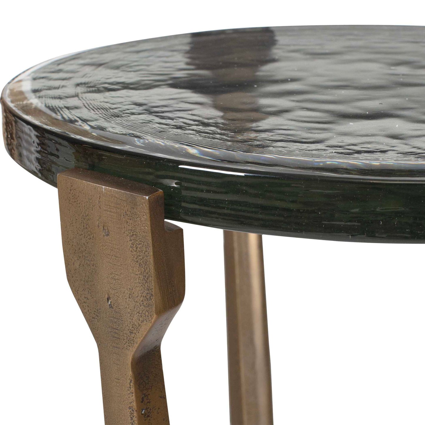 Bohdi - Outdoor Accent Table - Brass / Black