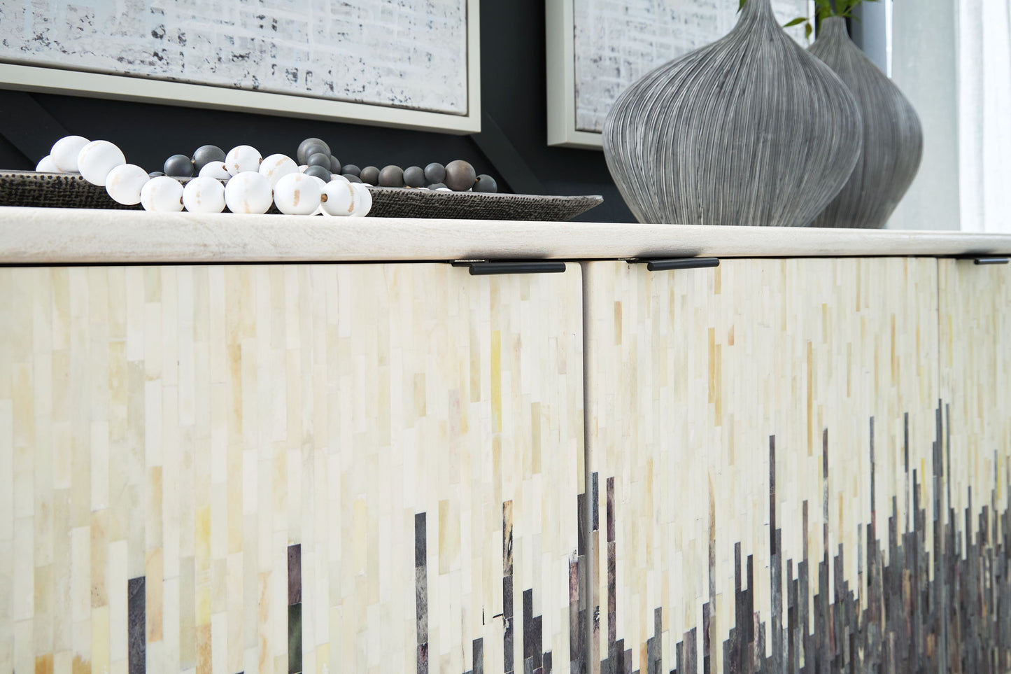 Freyton - Accent Cabinet - White / Gray