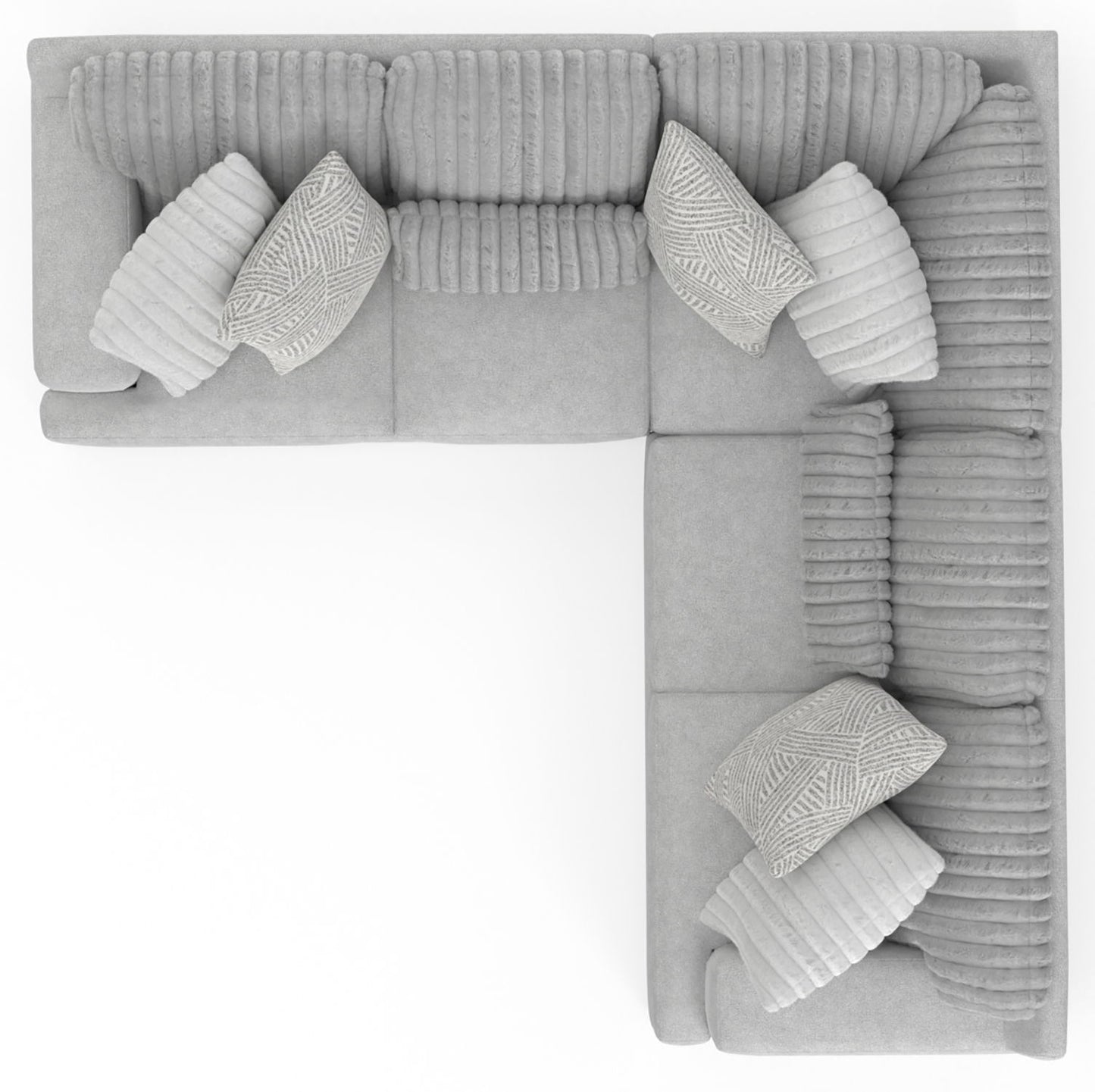 Logan - Upholstered Sectional With Comfort Coil Seating And Accent Pillows Included