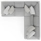 Logan - Upholstered Sectional With Comfort Coil Seating And Accent Pillows Included