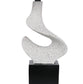 Sculpted Waves Resin & Metal Table Lamp (Set of 2) - White Stone / Matte Black