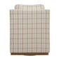 Basie - Casual Linen Swivel Chair - White