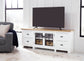 Ashbryn - Extra Large TV Stand - White / Natural
