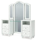 Kozlani - 3 Pc. - Vanity, Mirror And Stool - White