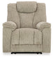 Hindmarsh - Power Recliner/ Adj Headrest - Stone