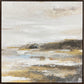 "Tranquil Horizon II" Hand-Embellished Canvas In Frame - Earthy Tones / Blue