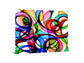 Temp Glass With Foil - Collage Of Colors - Red