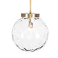 Gaia - 1 Light Watered Glass Pendant - Brass