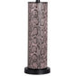 "Serpent Elegance" Faux Leather Table Lamp With Metal Base (Set of 2) - Snake Skin / Asb Gray