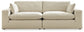 Elyza - Loveseat 2 Pc Sectional - Linen