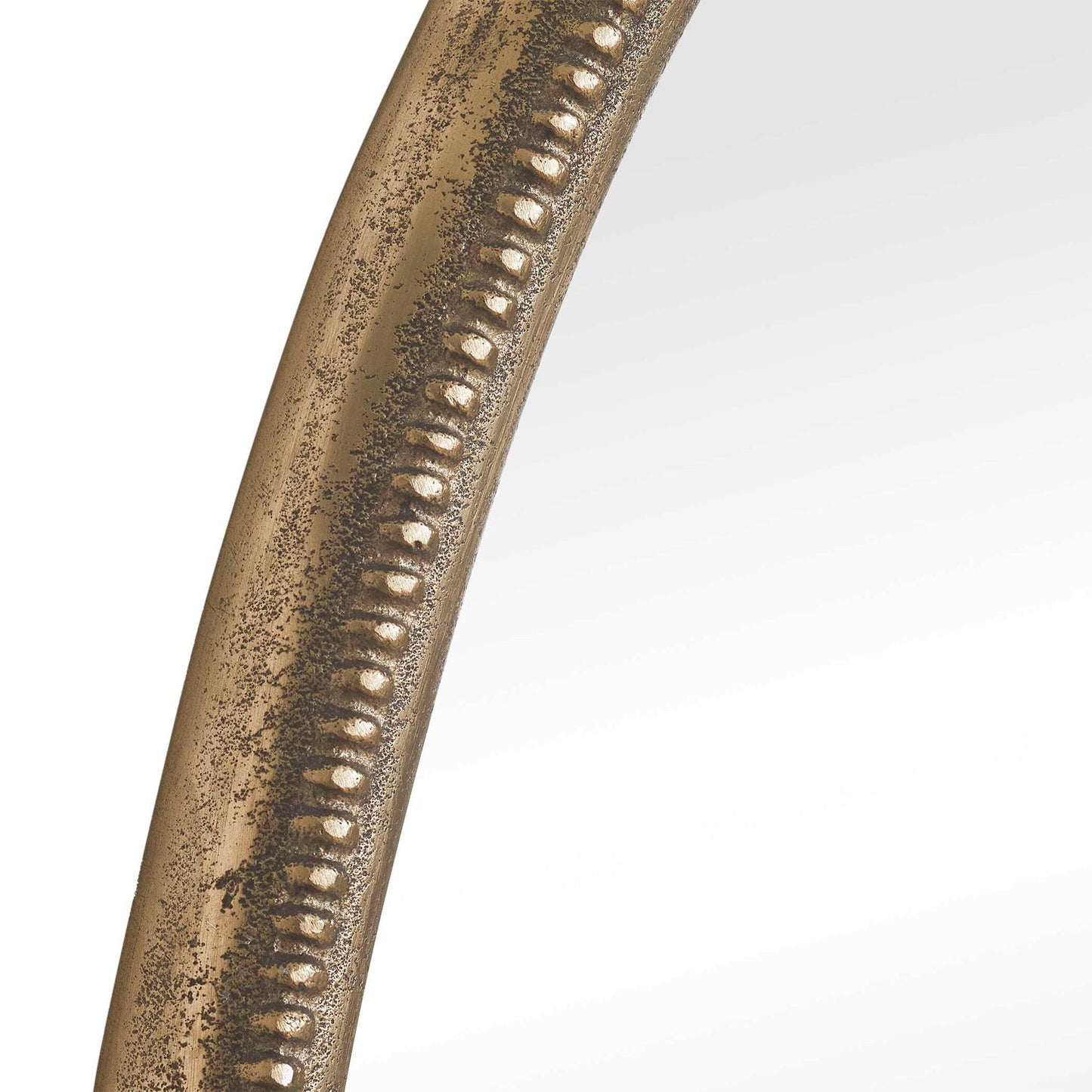 Ellis - Beaded Oval Mirror - Brass