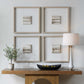 Studying Sepia - Hand Painted Canvases (Set of 4) - Light Brown