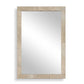 Pave - Rectangular Travertine Mirror - White
