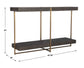 Taja - Modern Brass / Wood Console Table - Gold