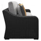 Beachcroft - 5-Piece Outdoor Sectional - Black / Light Gray