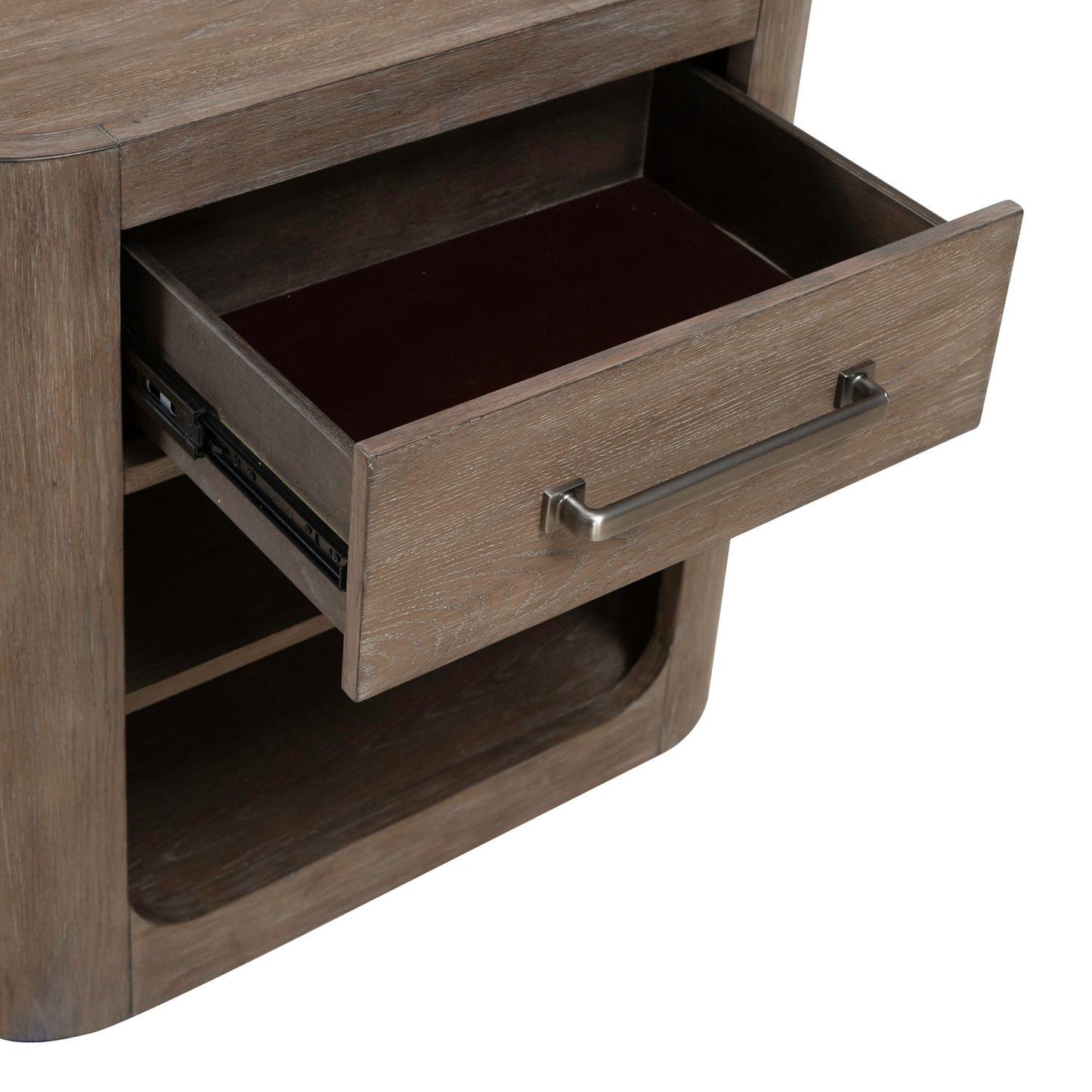 South Bend - Open Nightstand With Charging Station - Brown