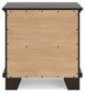 Covetown - Two Drawer Night Stand - Dark Brown