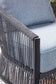 Bridges Beach - Loveseat, Lounge Chairs, Table Set (Set of 4) - Gray