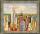 Sunlit Skyline - 28" x 34" Framed Wall Art - Gold