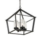 Evanston - 4 Light Indoor-Outdoor Pendant - Black