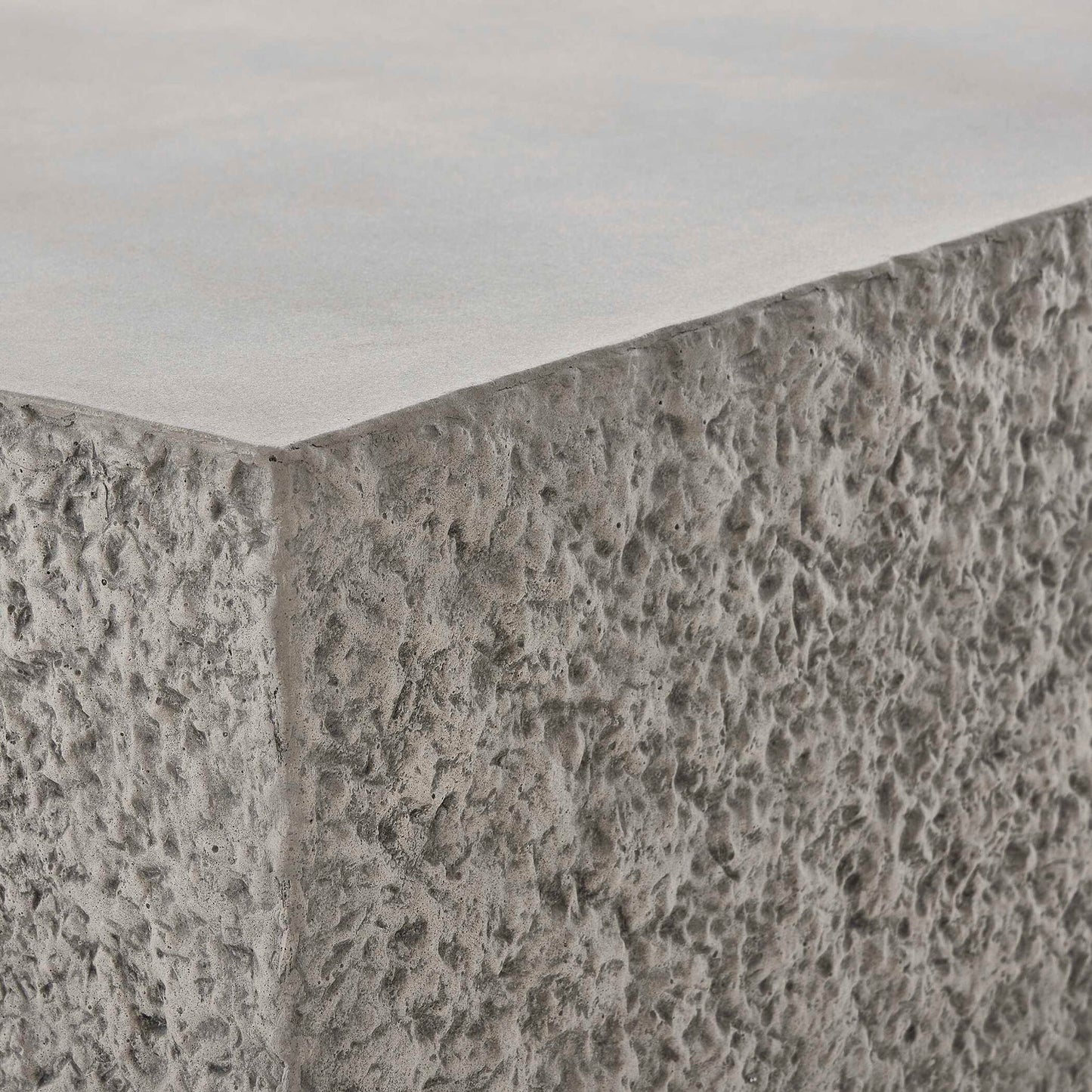 Hesston - Outdoor Concrete Coffee Table - Brown / Gray