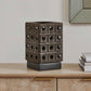 Lattice - Indoor-Outdoor Lantern Candleholder - Brown / Gray
