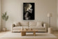 Temp Glass With Foil - Woman Gold Leaves - Black