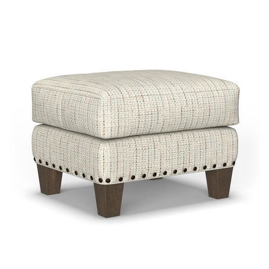 Gianna - Fabric Ottoman With Nailhead Trim