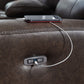 Crossplex - Power Reclining Sofa With Adjustable Headrest - Smoke