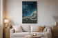 Coastal Passage I Hand-Painted Wrapped Canvas With Faux Moss - Blue / Green