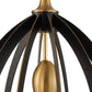 Darby - 1 Light Architectural Oval Pendant - Bronze / Black