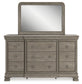 Lexorne - Dresser And Mirror - Gray