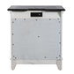 Allyson Park - 2 Drawer Nightstand With Charging Station - Wirebrushed White / Charcoal