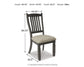 Tyler Creek - Dining UPH Side Chair (Set of 2) - Slatback - Black / Grayish Brown