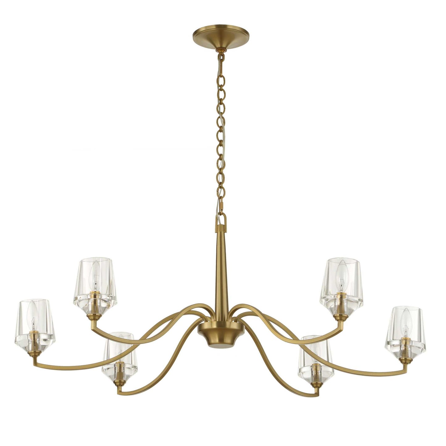Barcelona - 6 Light Brass Chandelier - Gold