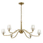 Barcelona - 6 Light Brass Chandelier - Gold