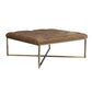 Hamilton - Square Upholstered Ottoman - Chestnut