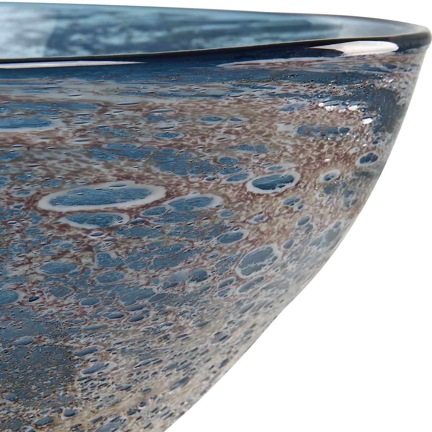 Genovesa - Aqua Glass Bowl - Blue