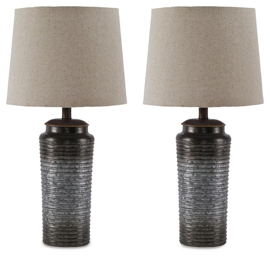 Norbert - Metal Table Lamp (Set of 2) - Gray