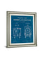 Locomotive Blueprint III By Wild Apple Portfolio - Framed Print Wall Art - Blue
