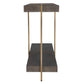 Taja - Modern Brass / Wood Console Table - Gold